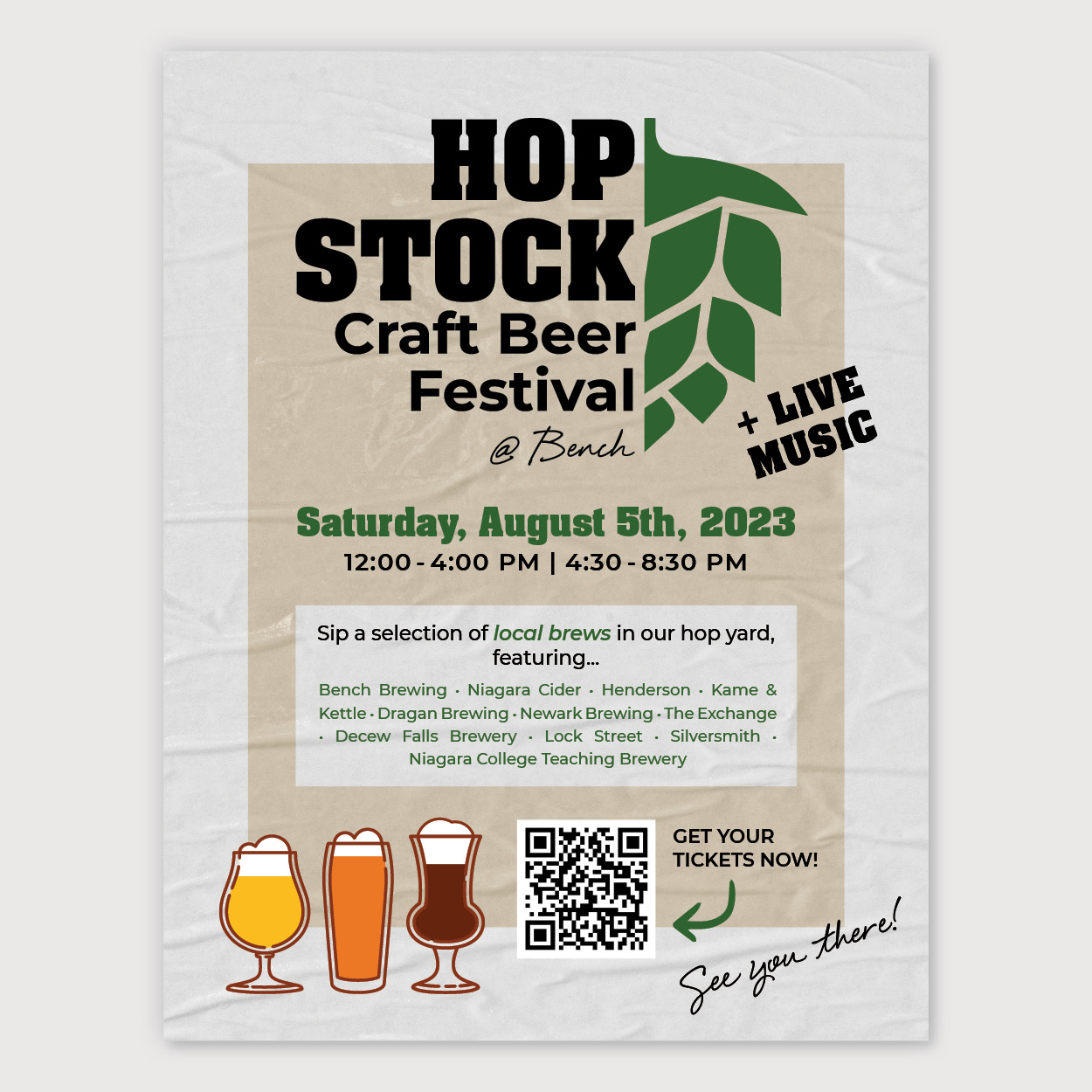 HopStock 2023 craft beer festival poster.