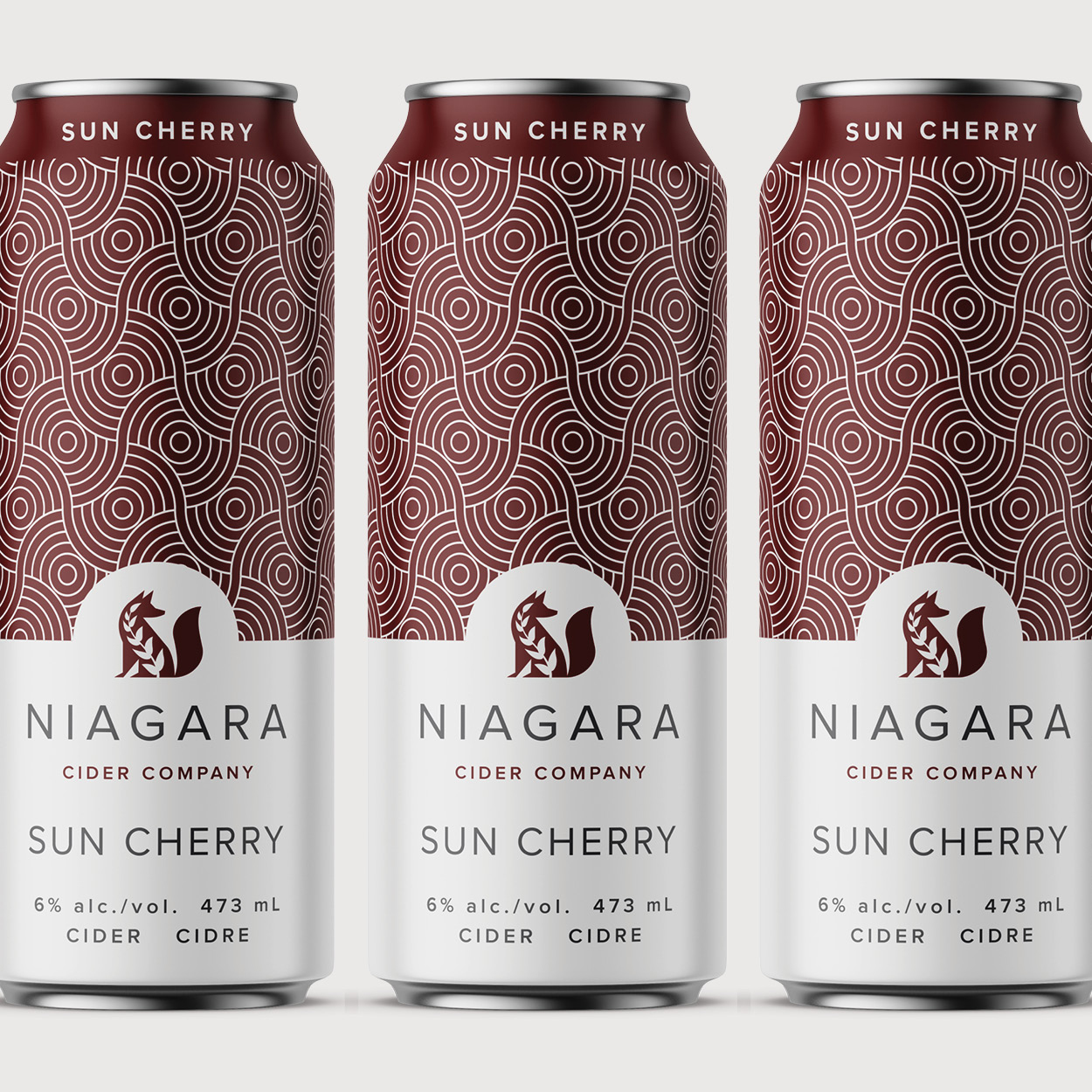 Concept art for Sun Cherry Cider label design.